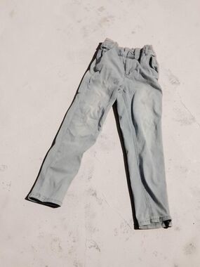 Kids Light Gray Elastic-Waist Pants